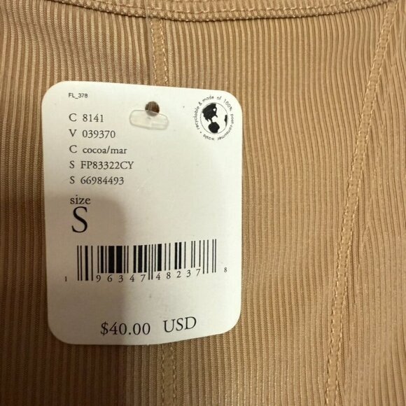 Free People That Girl Corset Bodysuit Women S Tan Stretch Lightweight Boho NWT - Picture 5 of 8
